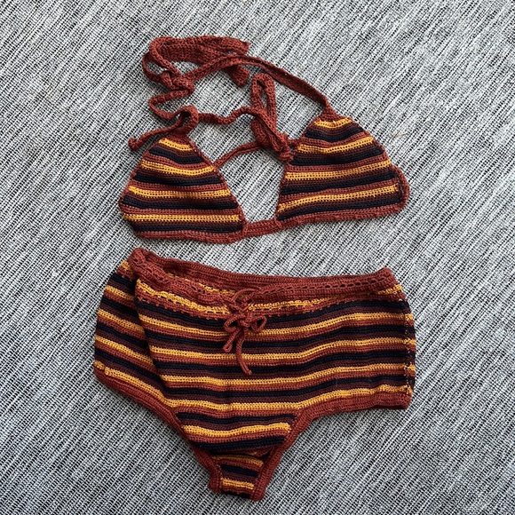 Carolina K crochet swim two piece bikini size small - Picture 11 of 13